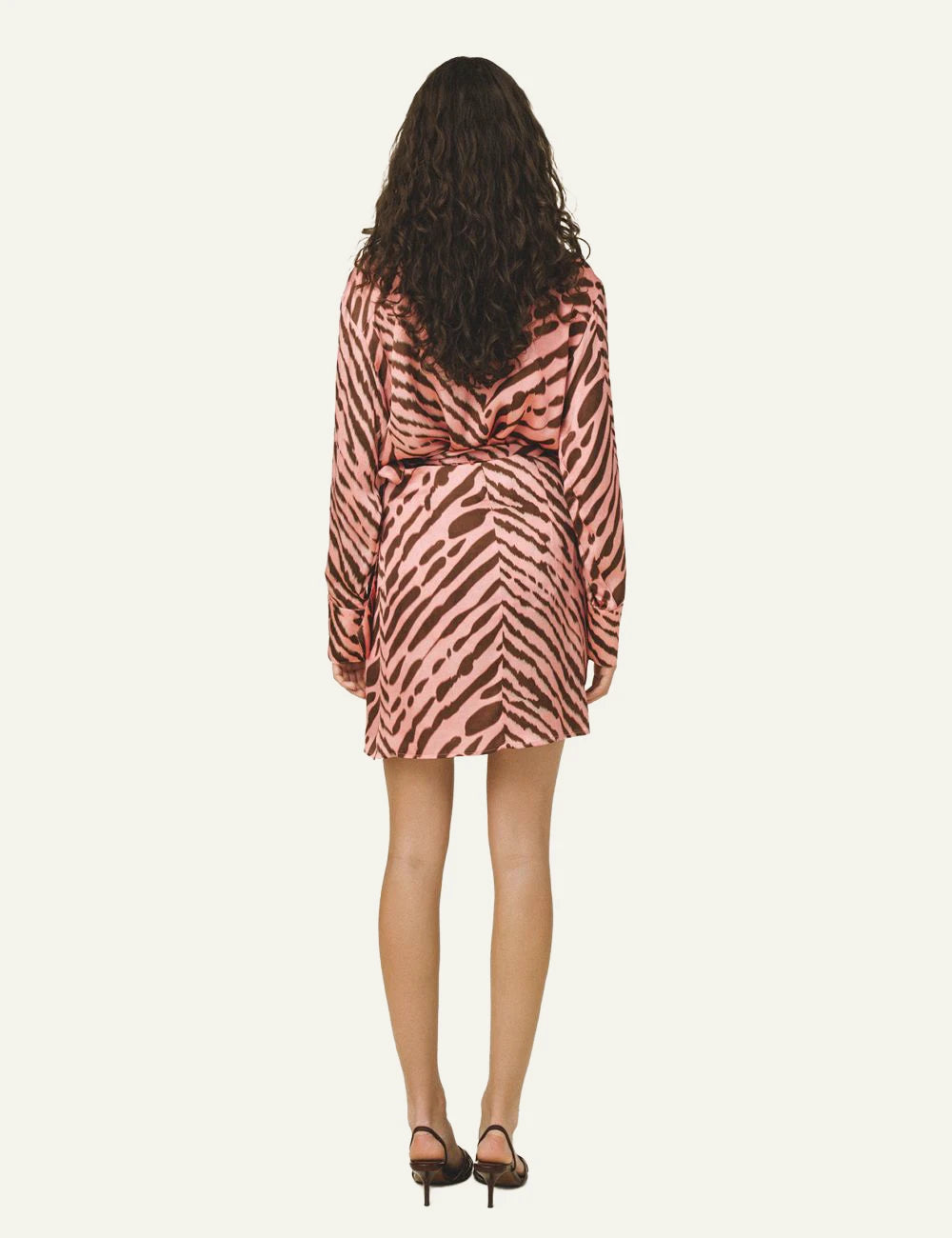 Love Alicia Hadine skirt pink zebra print wrap mini back