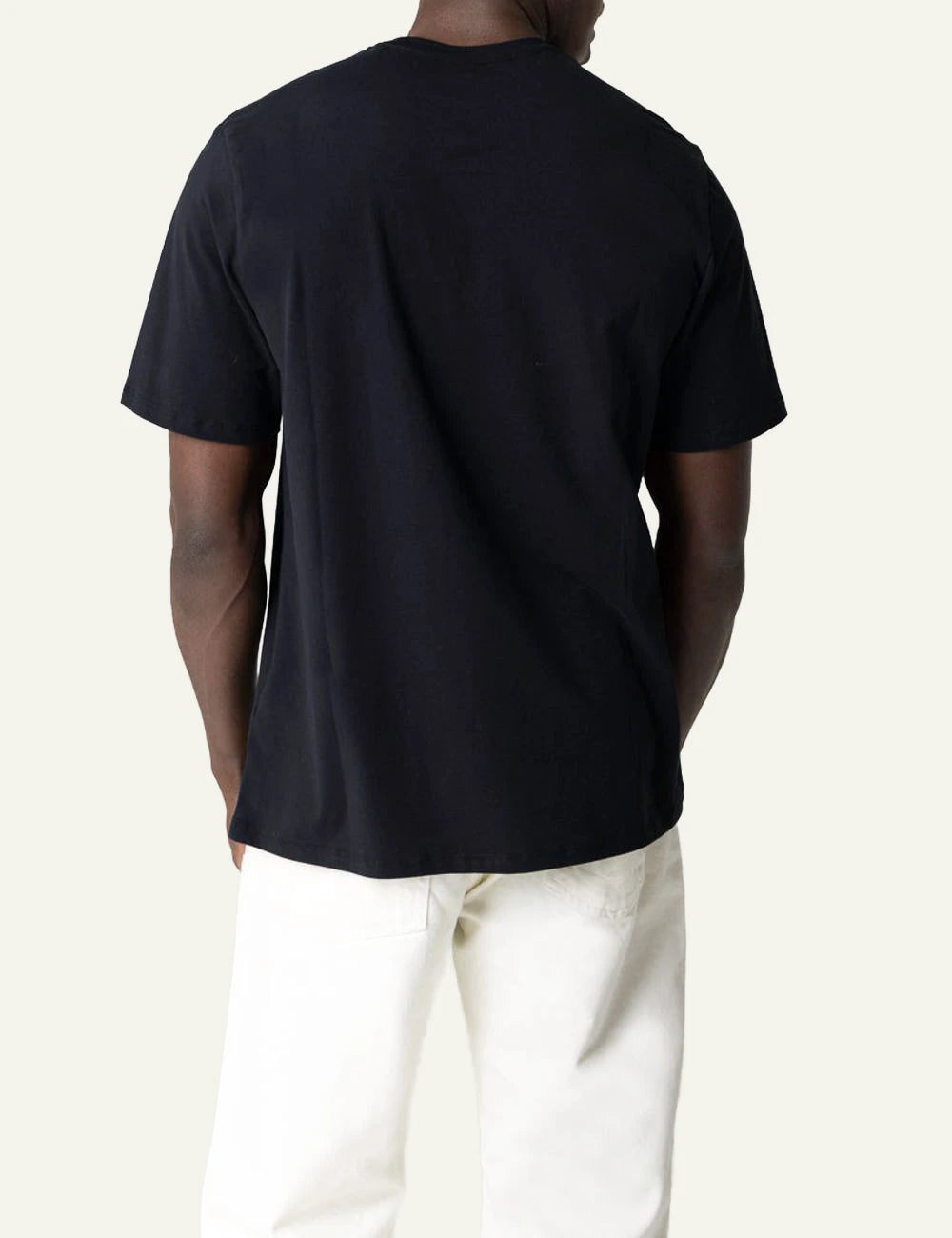 Majestic Filatures t-shirt black organic cotton elastane crewneck back view