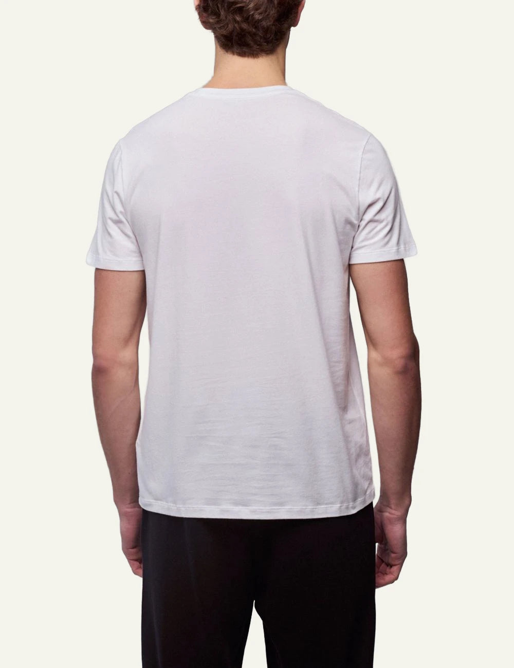 Majestic Filatures t-shirt white linen elastane crewneck back view