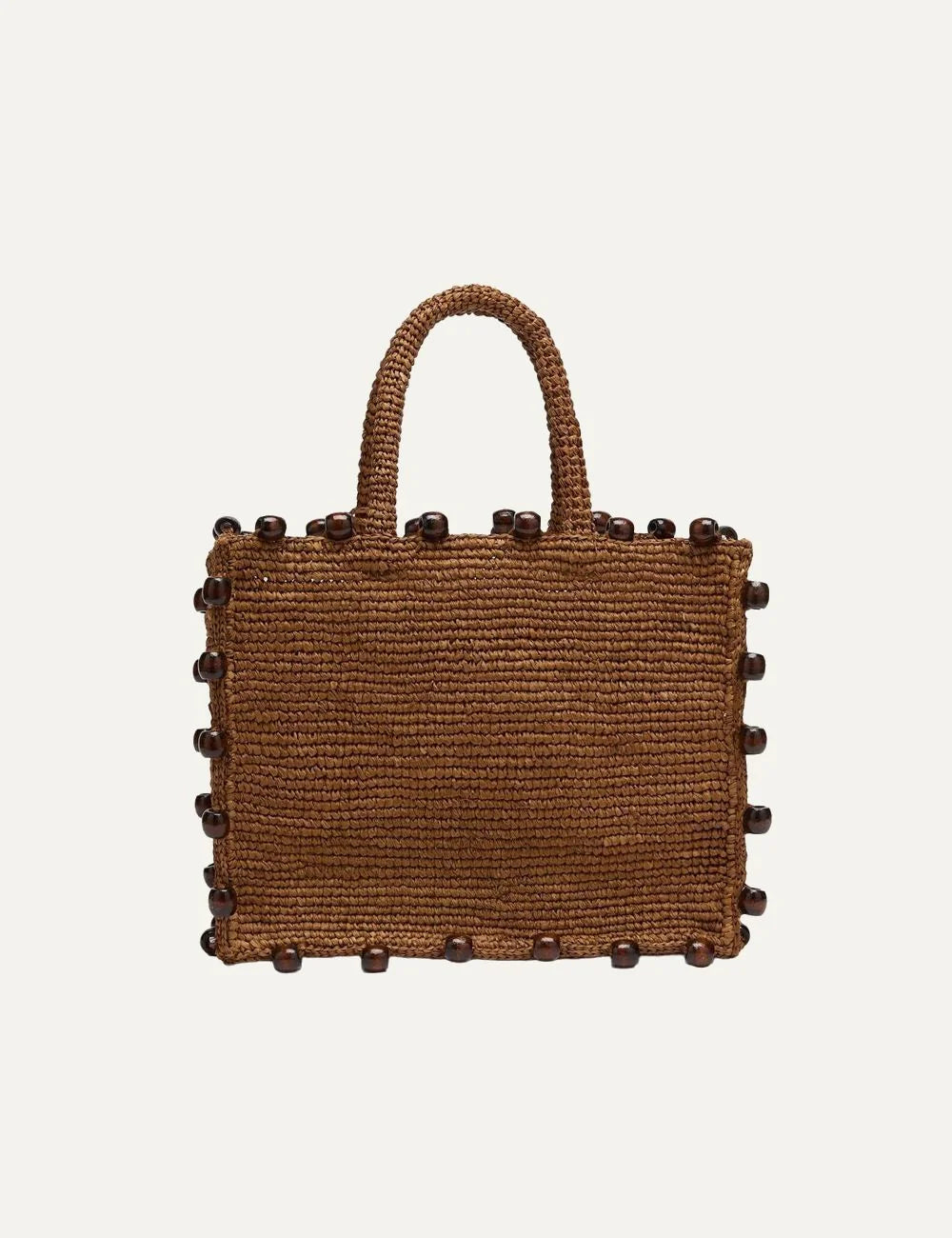 mc2 saint barth colette raffia bag brown beads logo back view