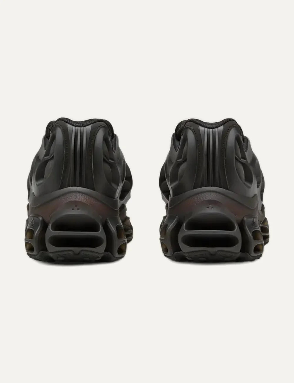 Men's adidas x Willy Chavarria Megaride high-top black sneakers with sculpted upper and chunky sole back