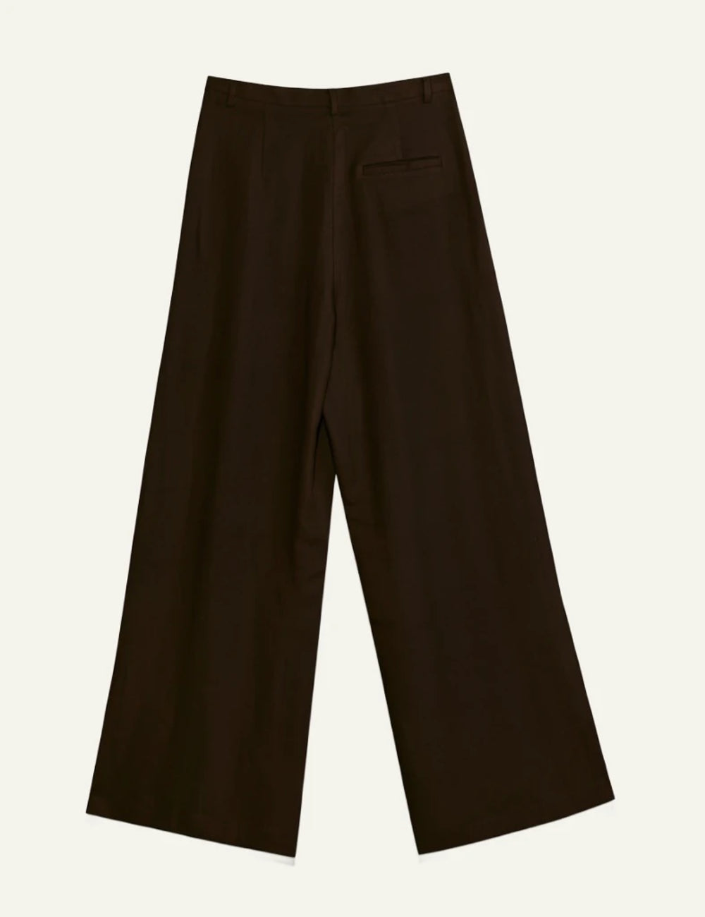 Milla pants brown high rise pleated wide leg back