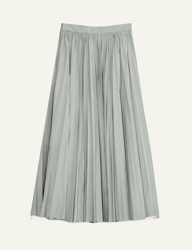 Milla skirt plisse silver high waist midi flowy back