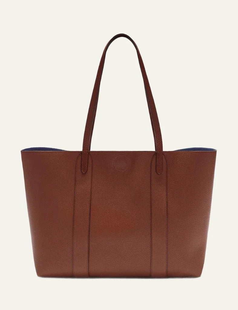 mulberry leather tote bag postmans lock brass large back view
