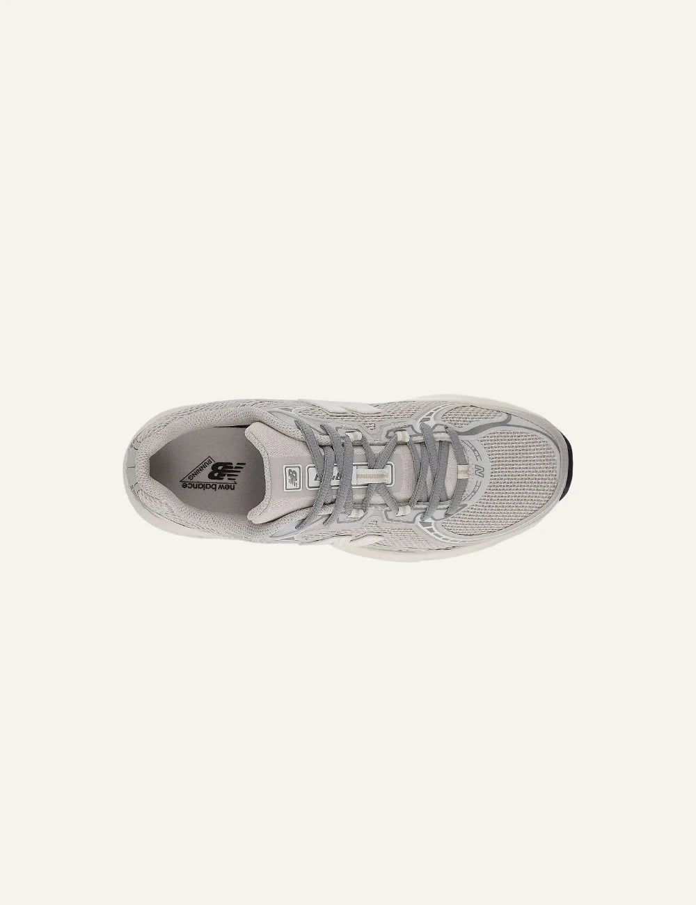 New Balance 740 light grey mesh sneakers top view