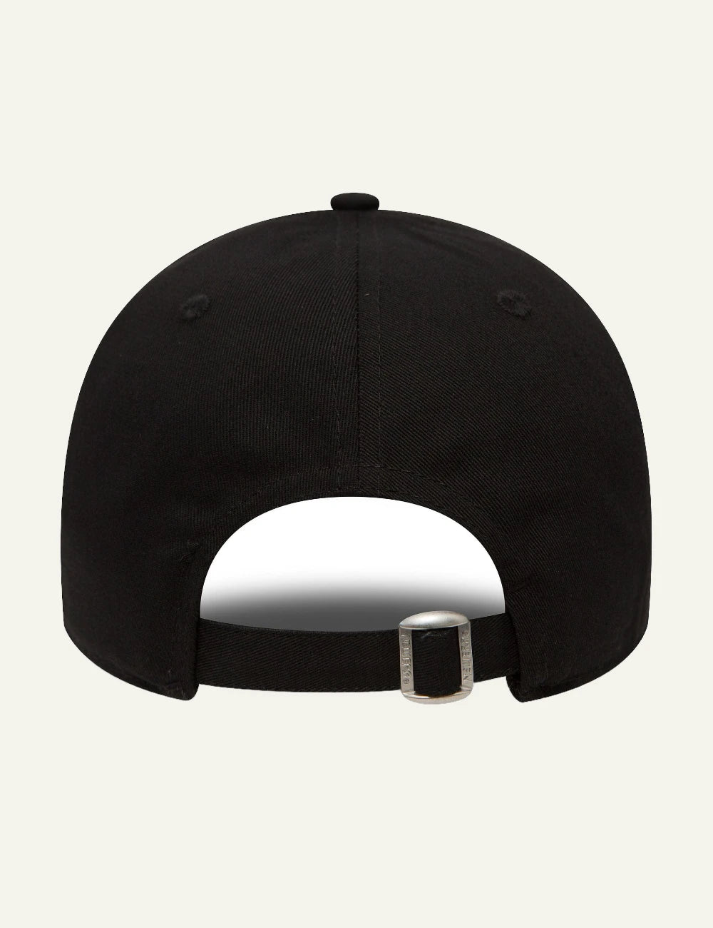 New Era NY Yankees cap black white logo curved visor back view