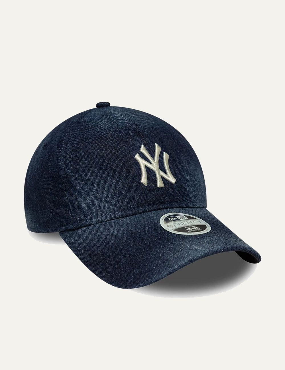 New Era New York Yankees denim cap navy side view