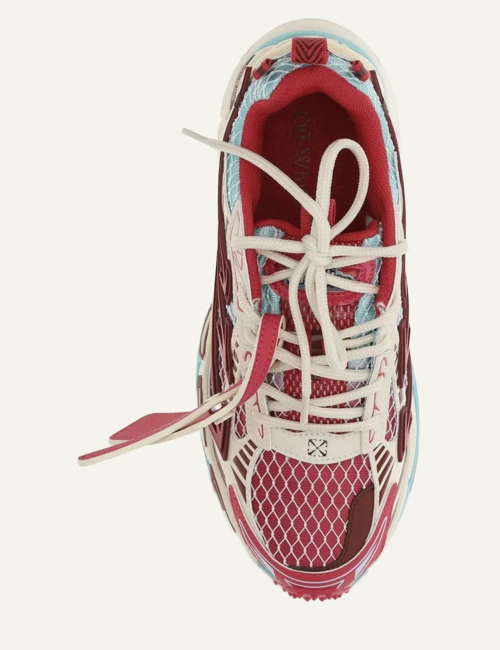 Off-White Be Right Back sneakers red light blue top view