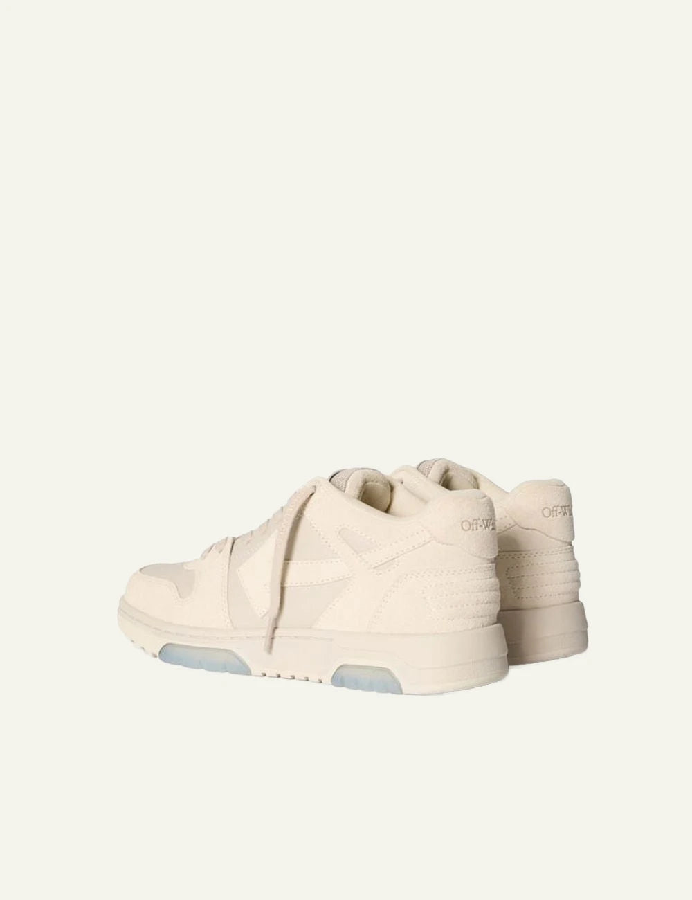 Off-White Out Of Office sneakers beige monochrome back view