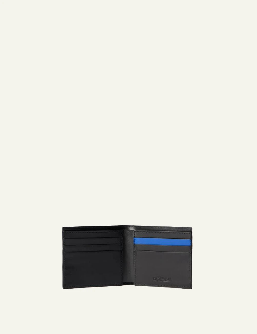 Off-White Sneaker Bifold Wallet black leather arrow logo side