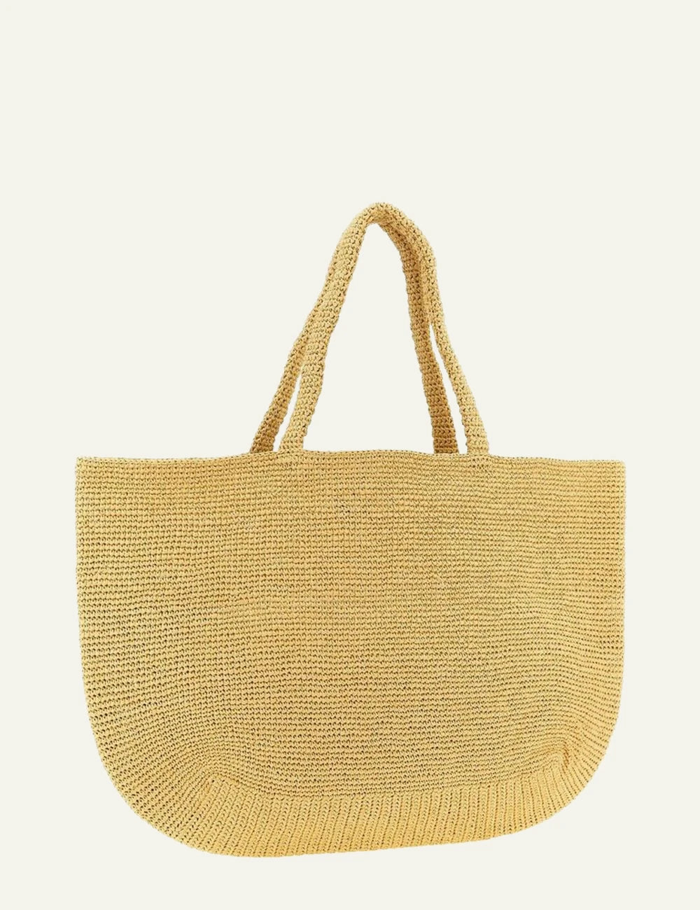 Off-White tote bag crochet beige everything inside logo back view