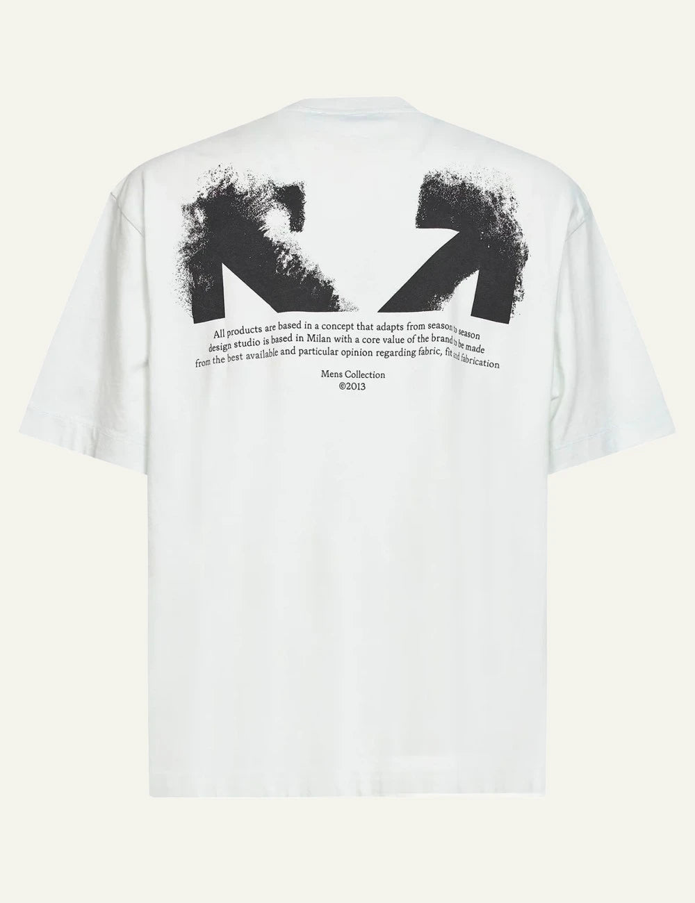Off-White t-shirt white cotton logo chest back flat view