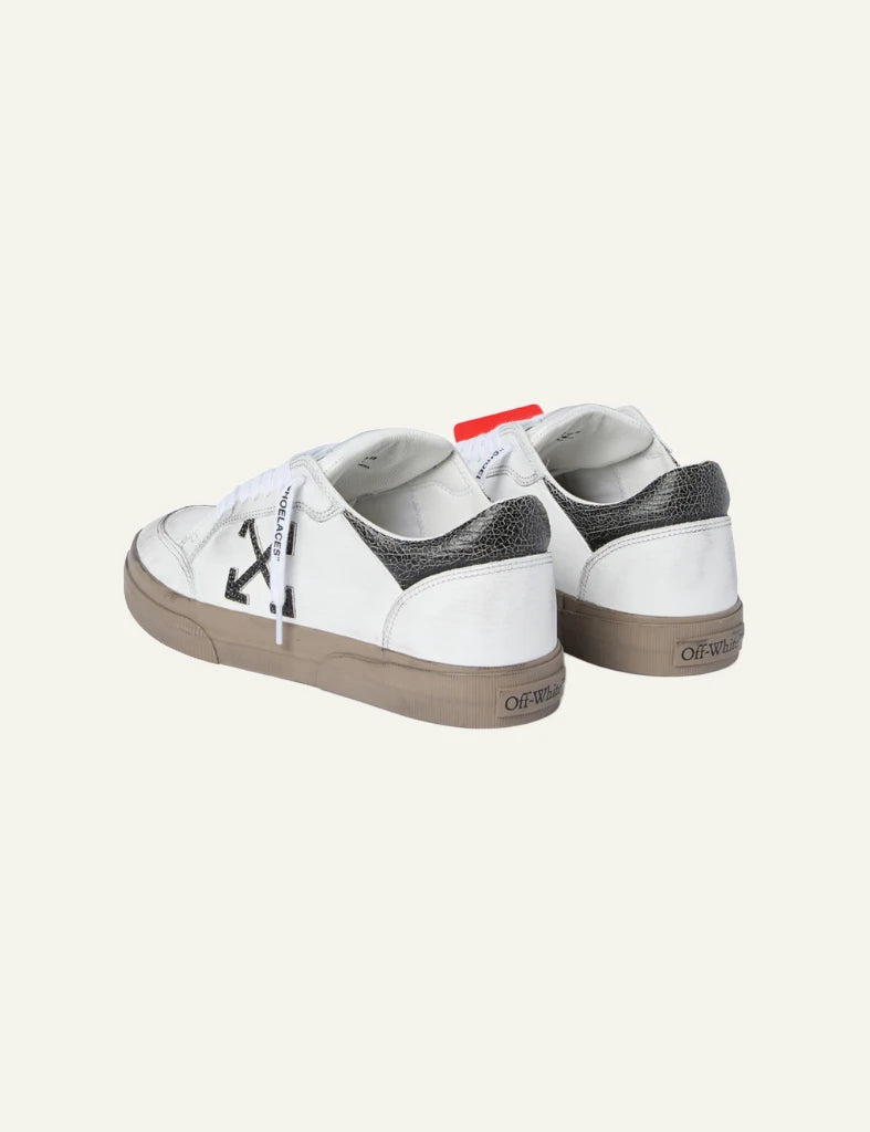 Off-White Vulc Low calf sneakers white arrow logo red zip tie back