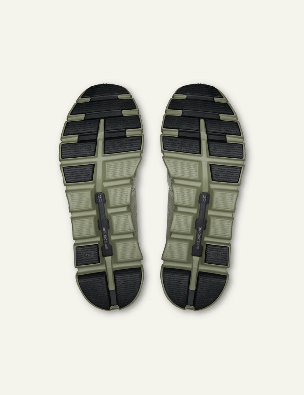 On Cloud 6 Brume Olive sneakers with CloudTec cushioning sole