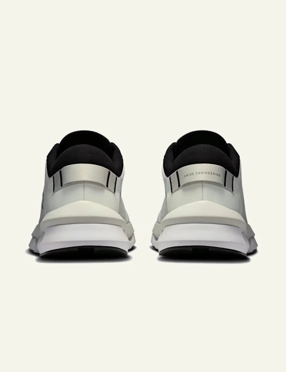 on running sneaker white black back