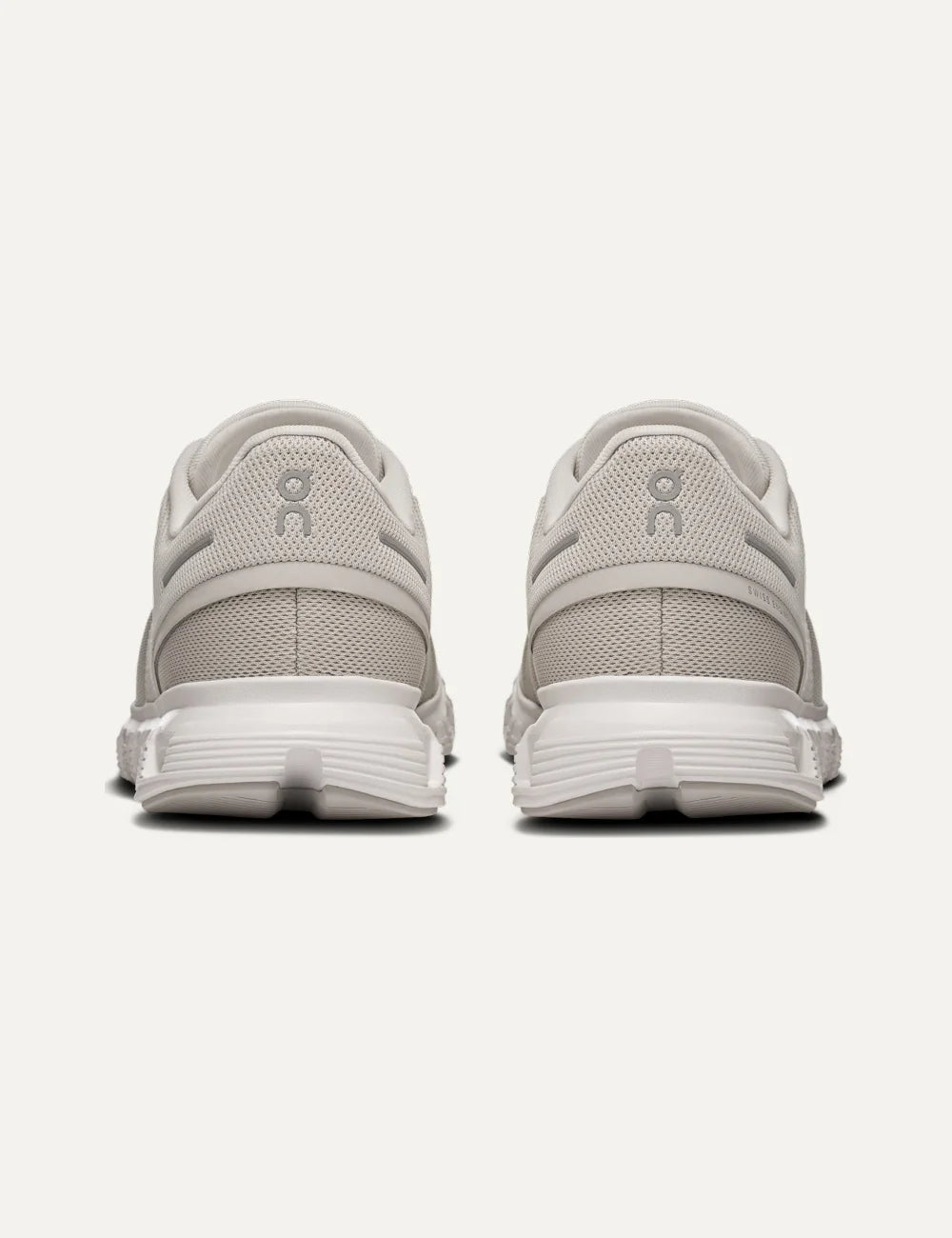 Women's On Cloud 6 Pearl White sneakers with CloudTec cushioning and Speed Lacing back