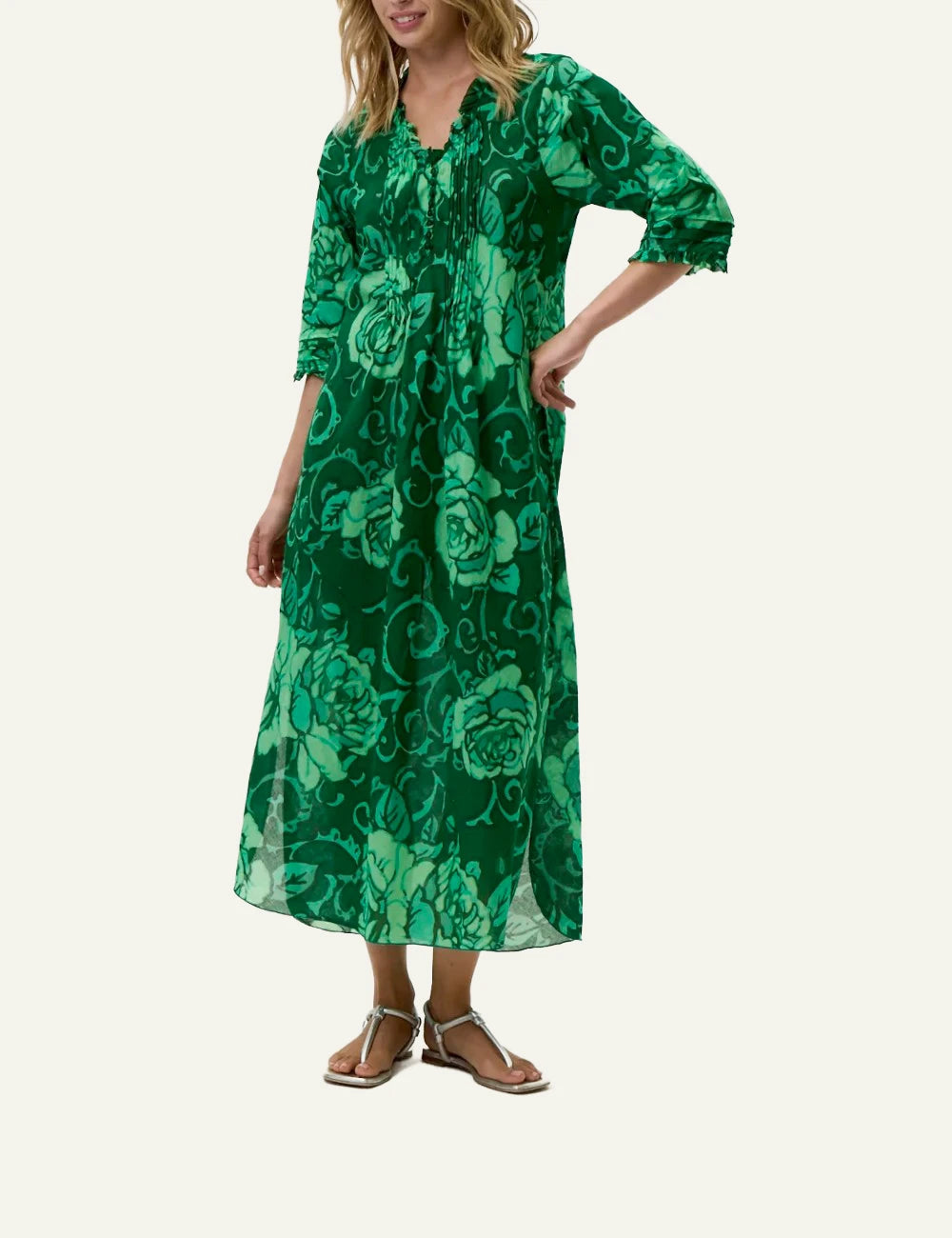 ONE SEASON LONG POPPY DRESS GREEN – Simple Caracters