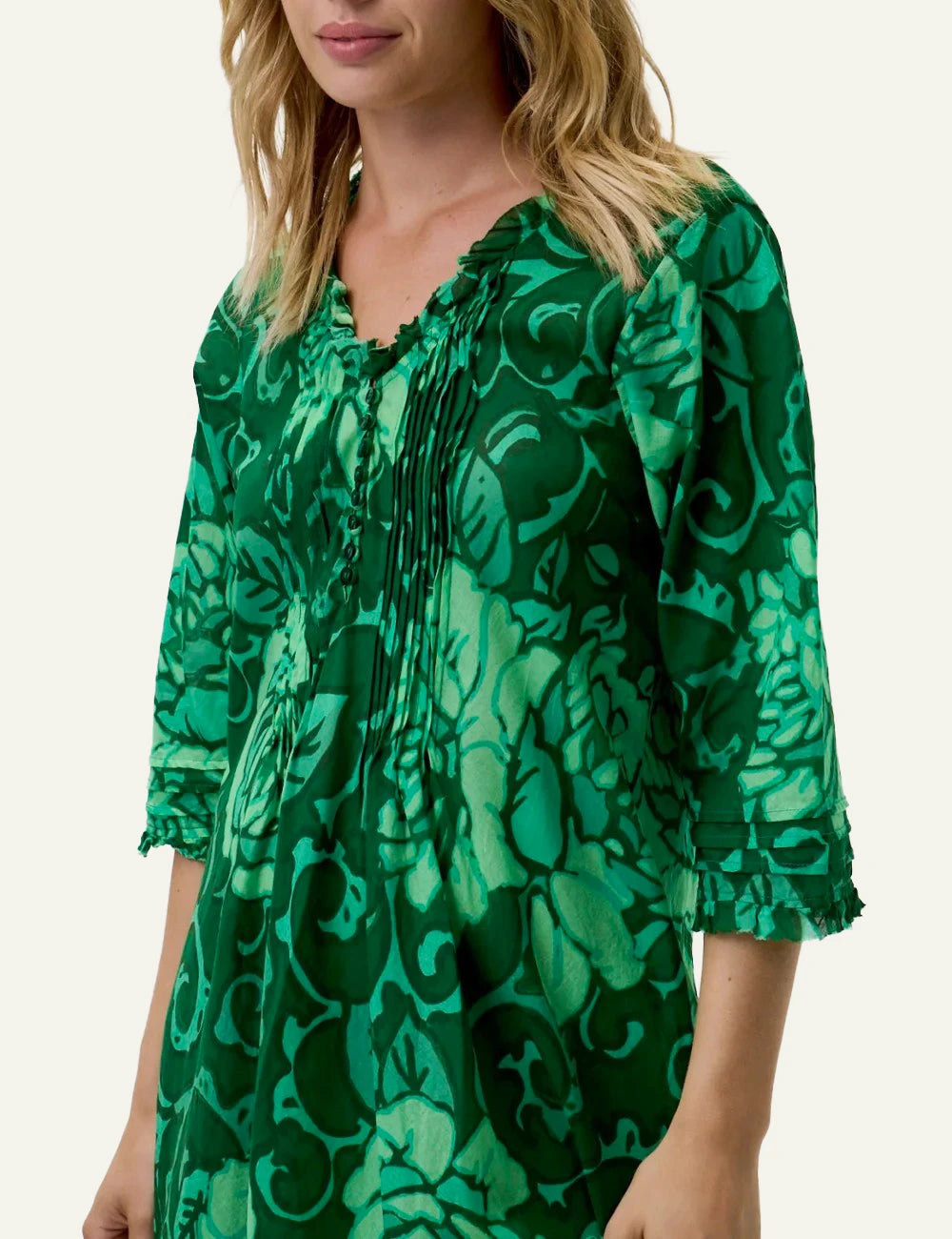 one season long poppy emerald coast maxi dress detail view