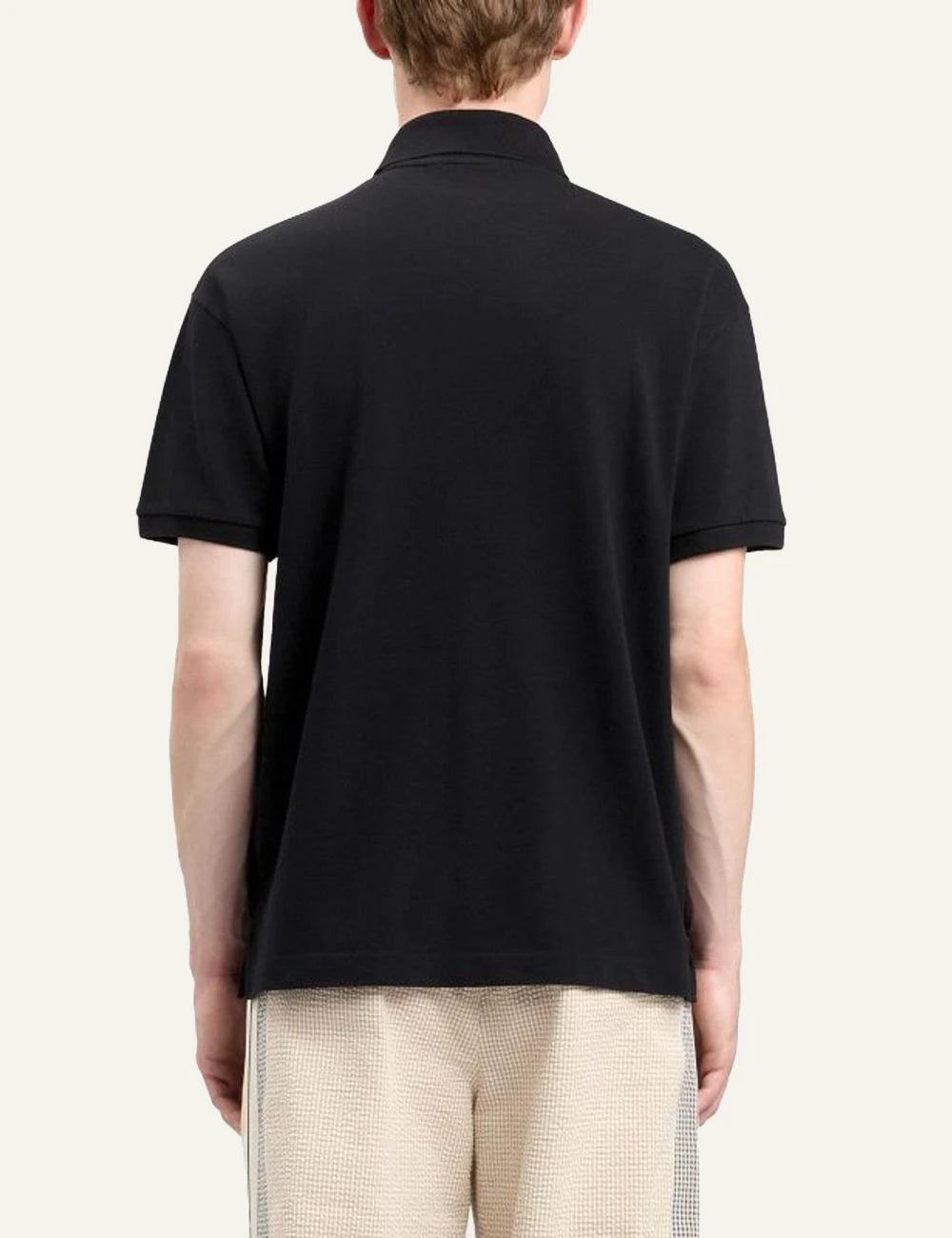 Palm Angels polo black short sleeve tree logo chest back view