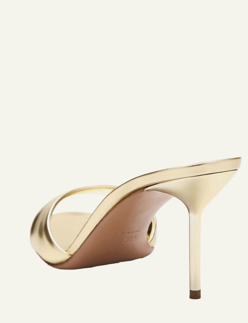 Paris Texas Lidia mule 70 gold metallic detail view