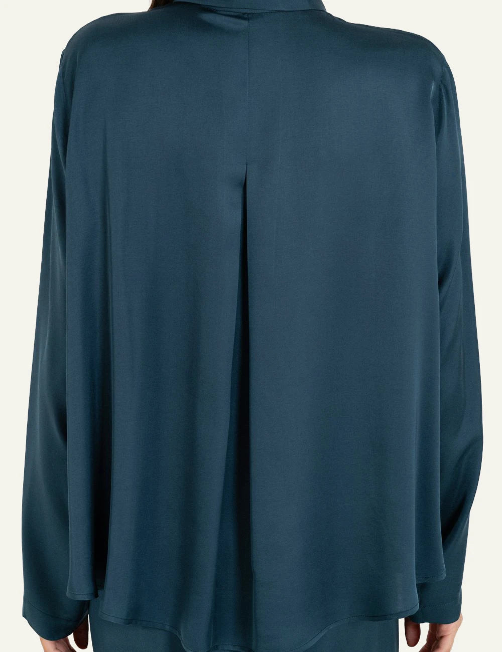 Philosophy blue shirt long sleeve button back clean view