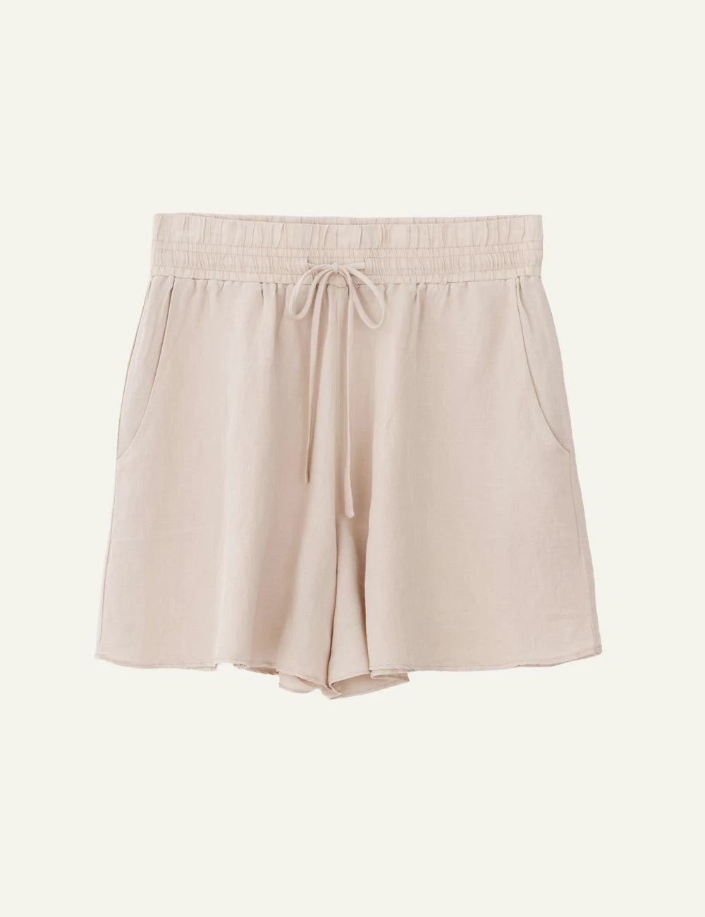 Philosophy gauze shorts light beige front view