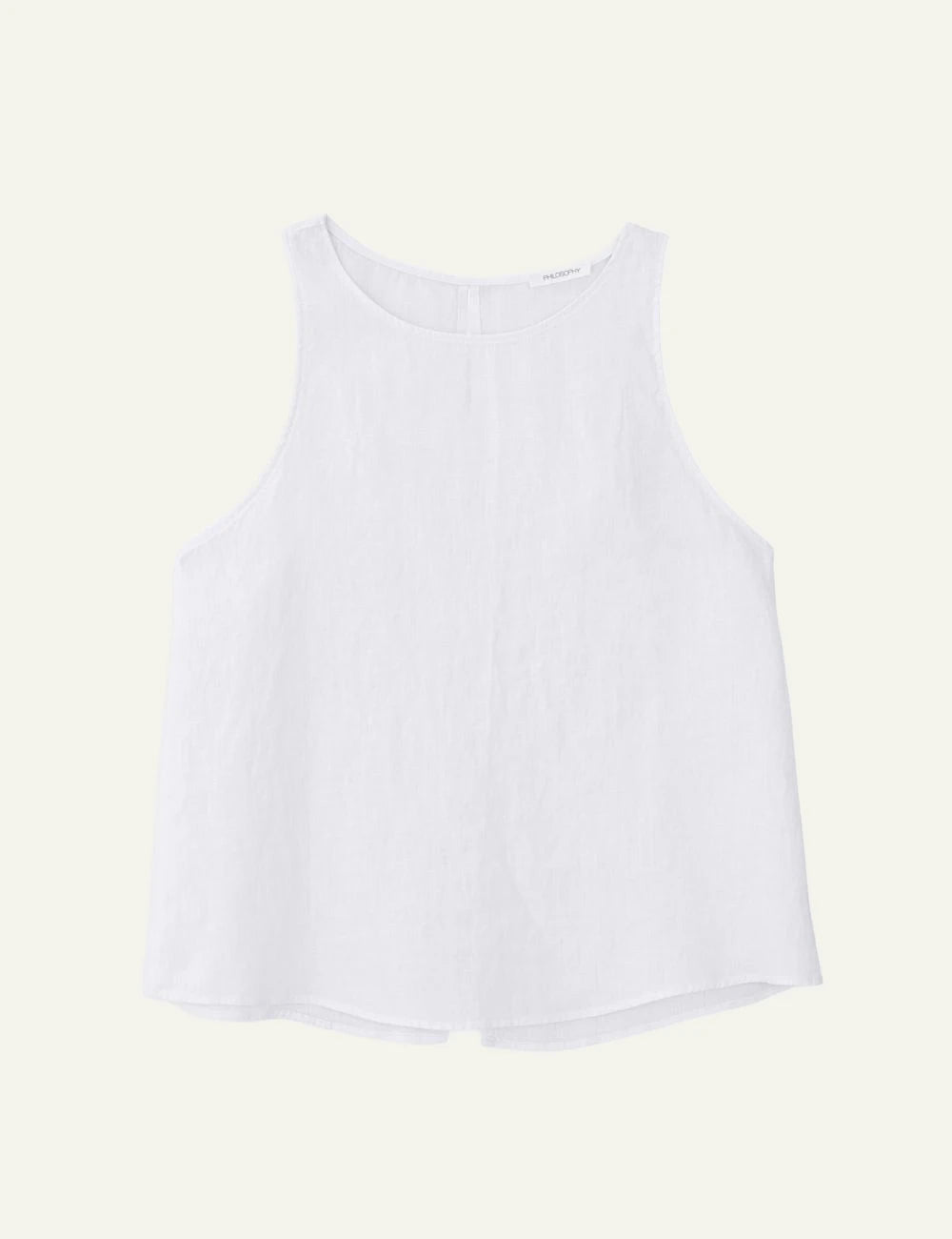 Philosophy halter neck top white front flat