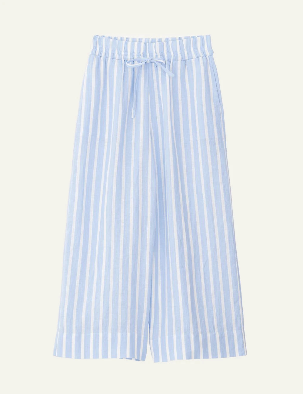 Philosophy linen striped jupe culotte ciel front flat view