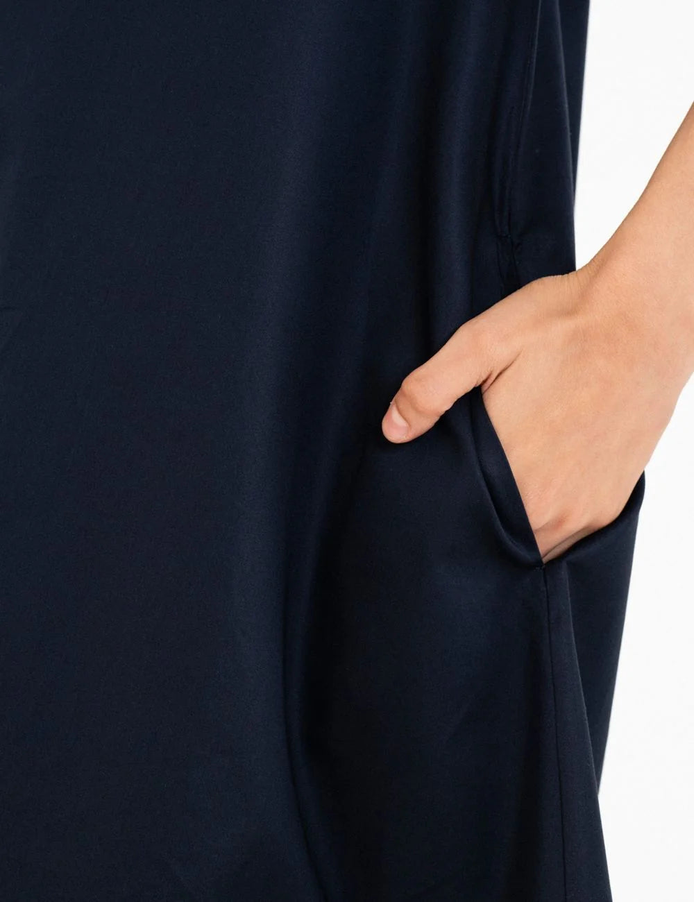 PHILOSOPHY POPLIN MINI DRESS DARK BLUE