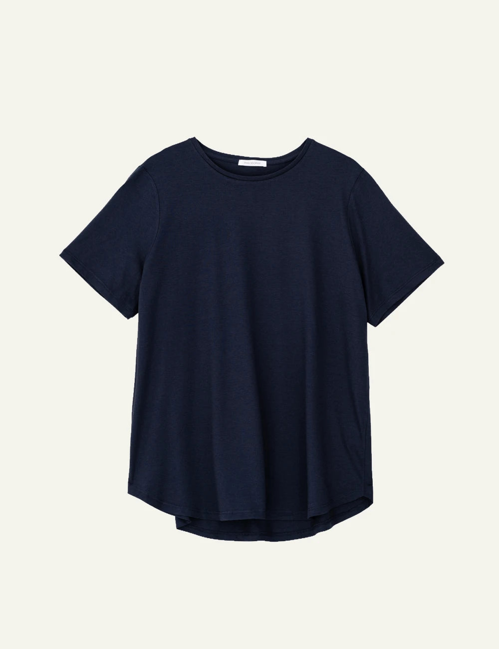Philosophy oversized t shirt dark blue loose fit short sleeve round neck front view