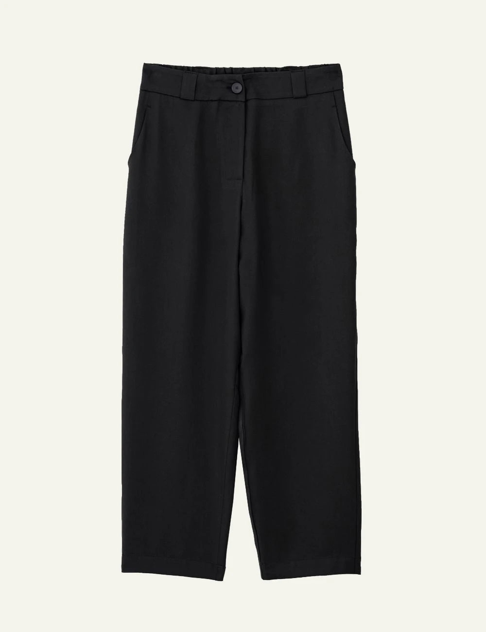 Philosophy regular pants black tailored straight fit front flat view
