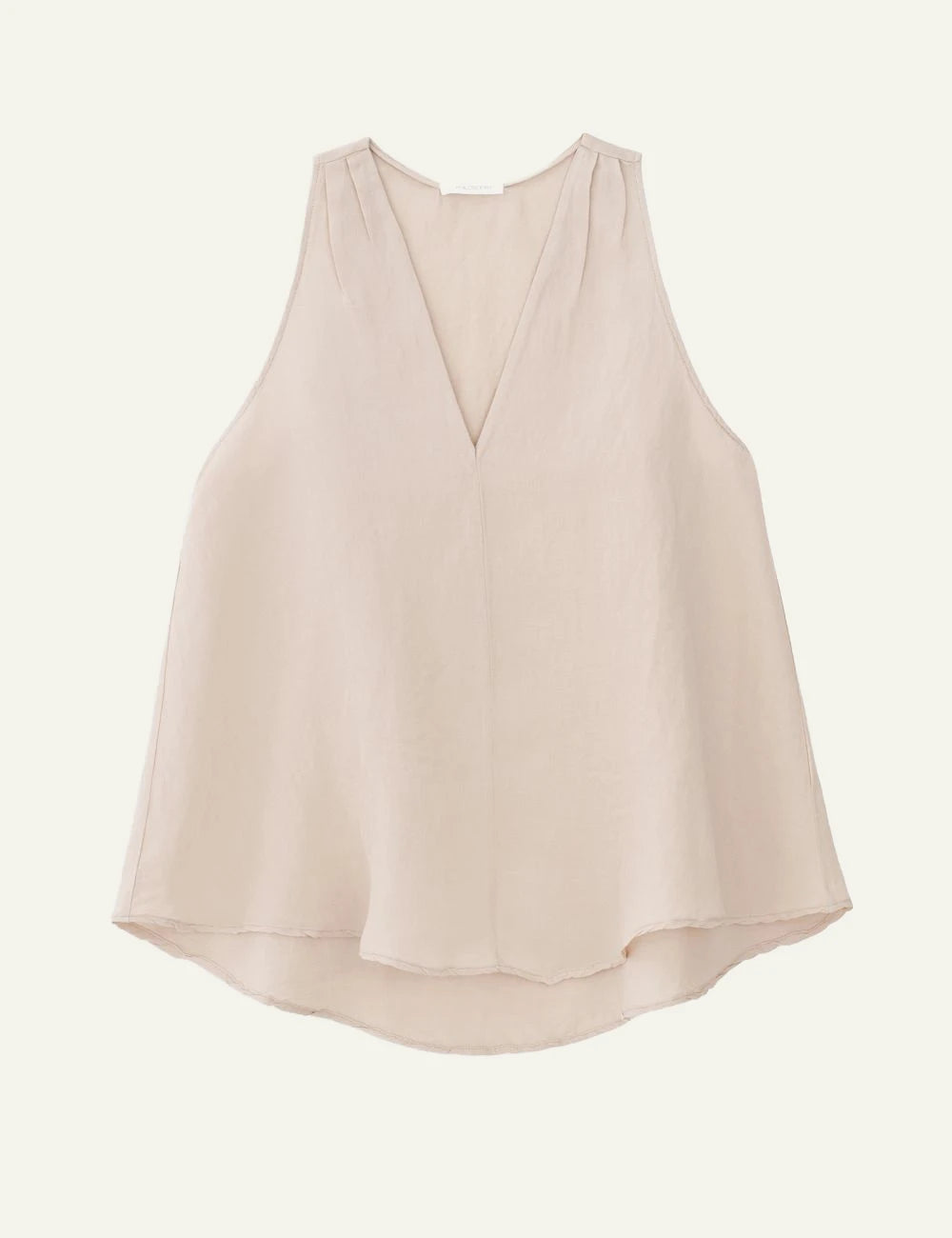 Philosophy V Neck Top Beige front view