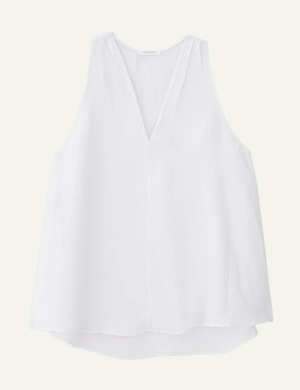 Philosophy V Neck Top White front view