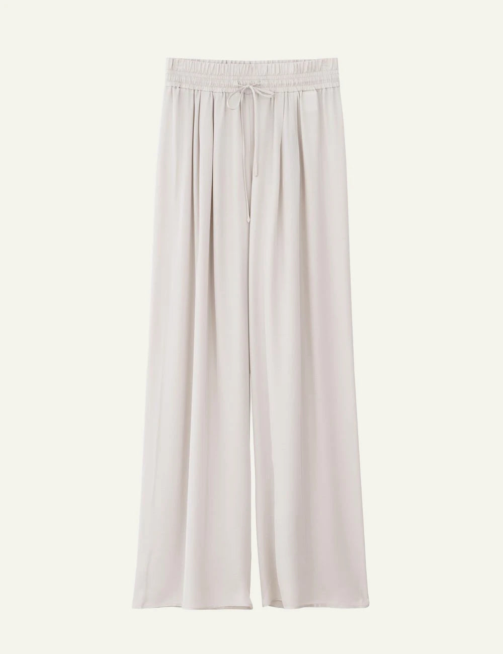 Philosophy white wide leg pants elastic waist front view