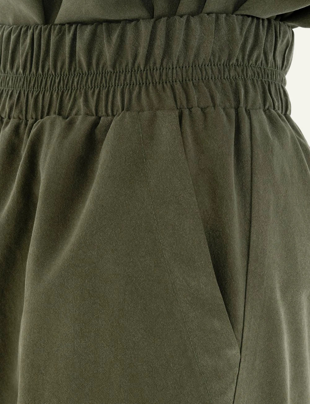 Philosophy wide leg pants dark brown relaxed fit front detail view