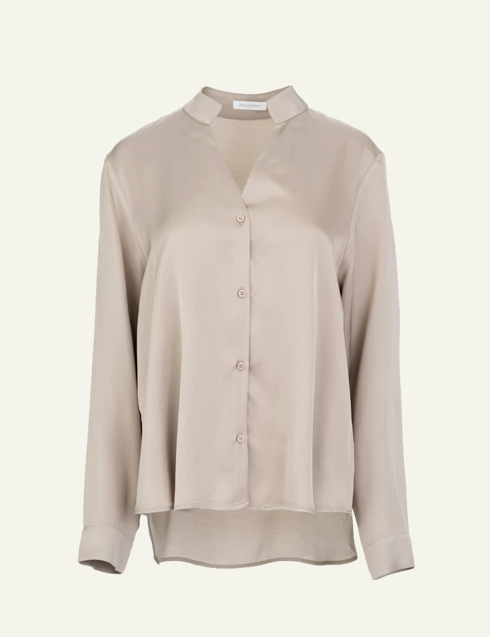 Philosophy women's beige satin ECOVERO shirt