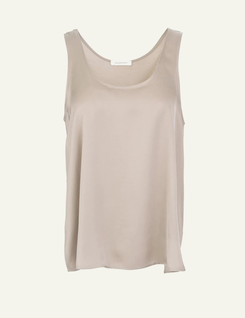Philosophy women's beige satin ECOVERO tank top