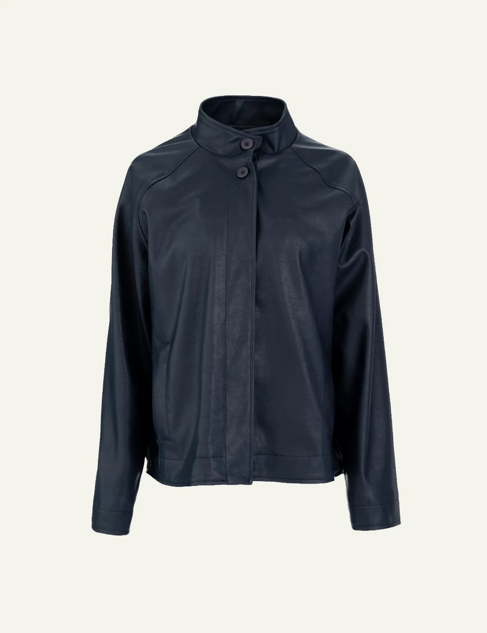 Philosophy women's dark blue leather jacket