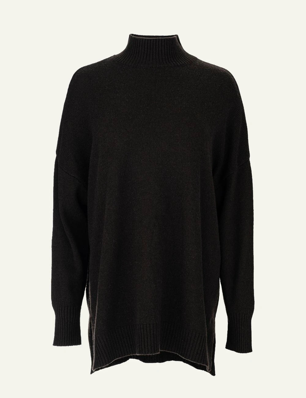 Philosophy women's dark brown cashmere long turtleneck sweater