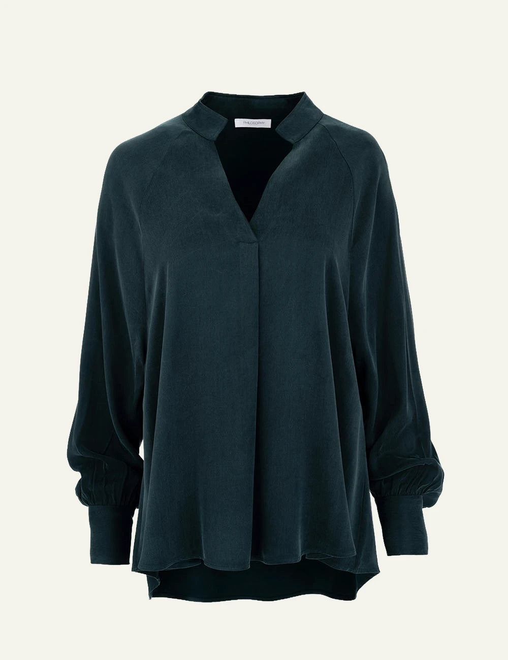 Philosophy women's green cupro viscose blouse