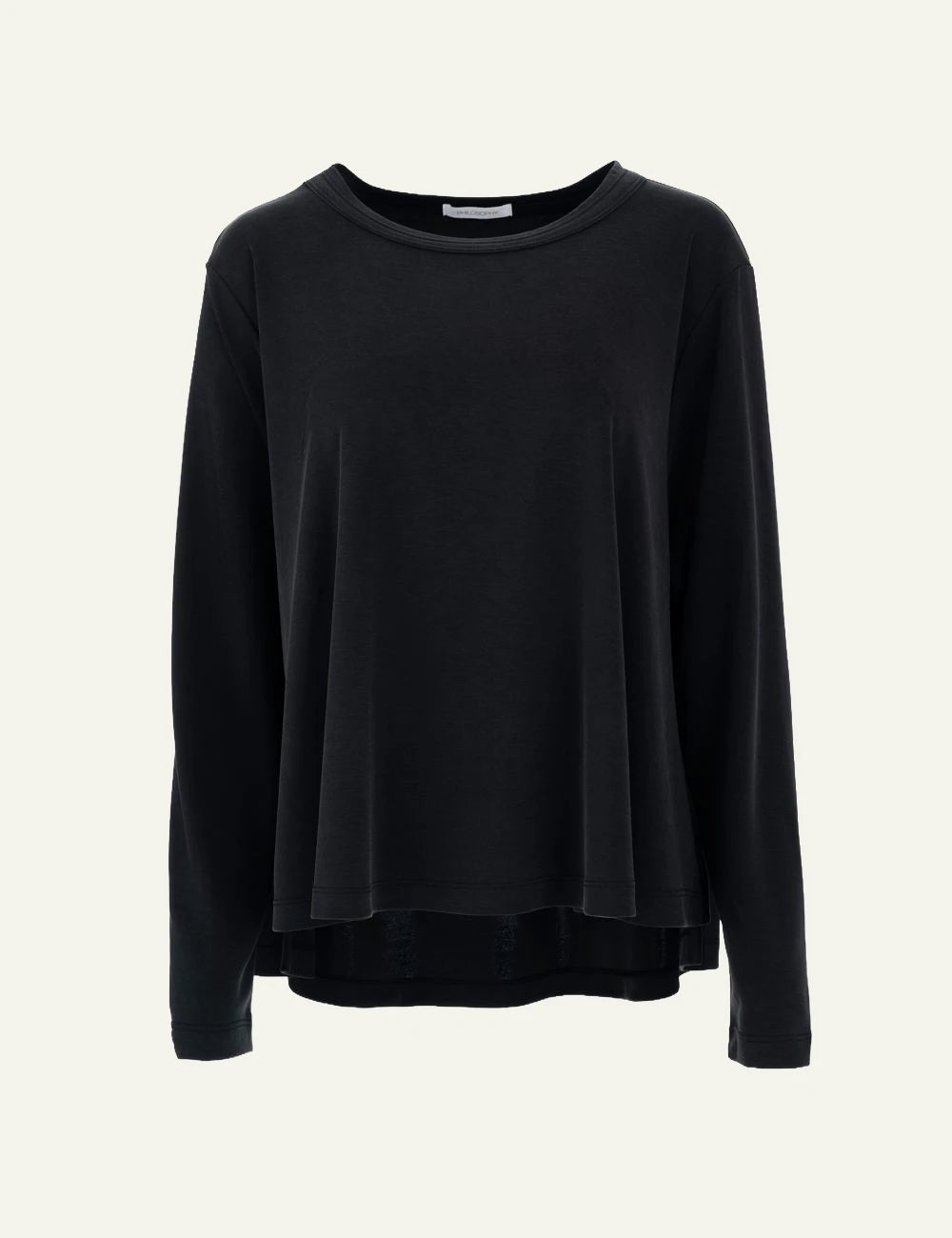 Philosophy women's black cupro pique long-sleeve top