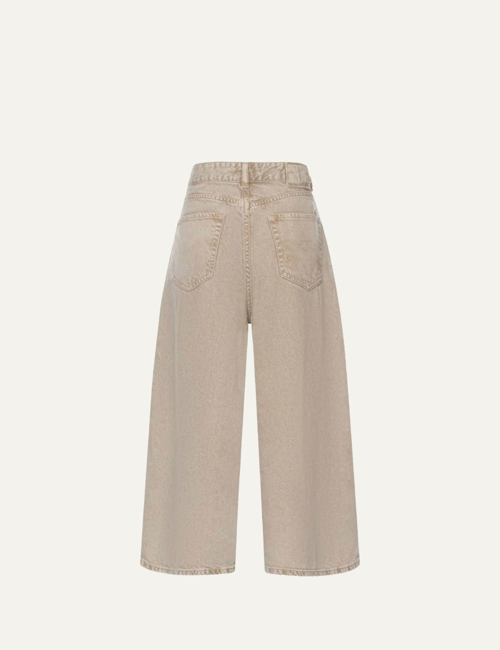 Pinko Burkina denim bermuda wide leg blue back view