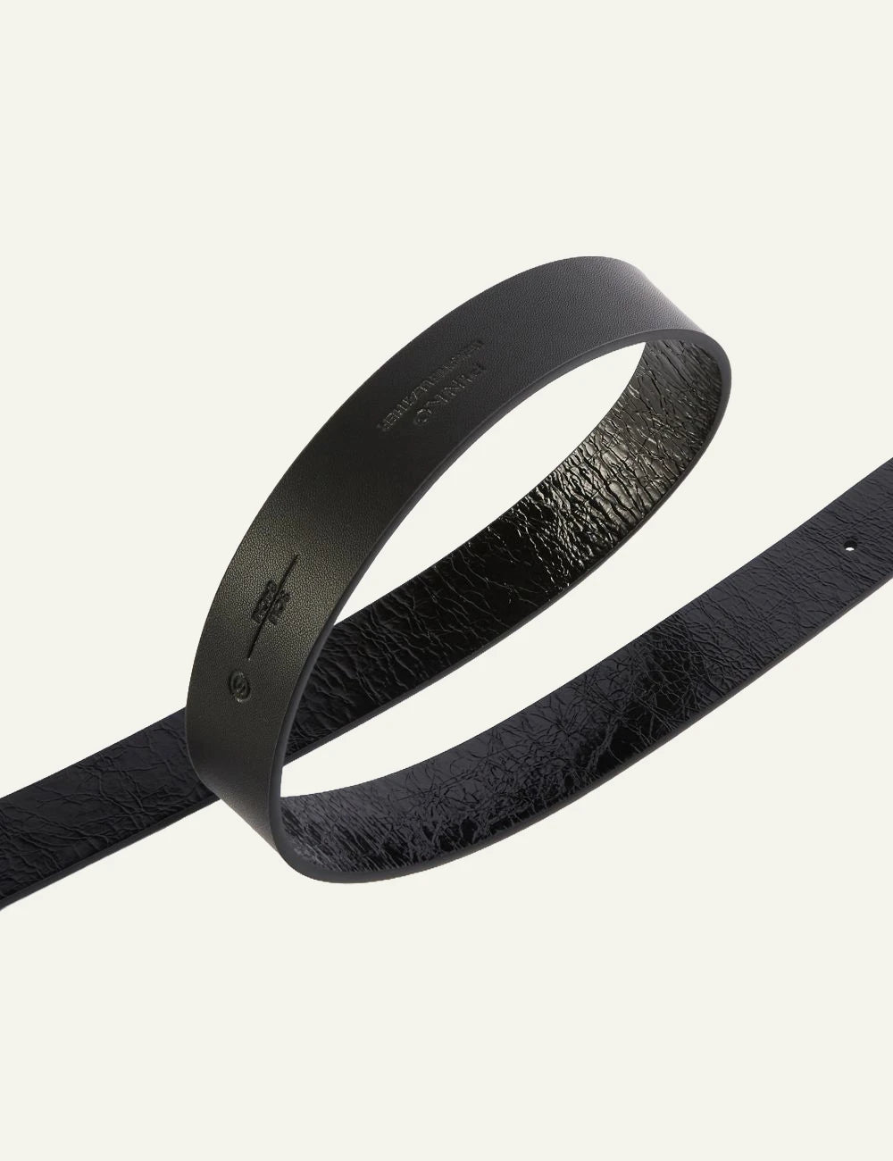 Pinko black leather belt western buckle silver gold details back view