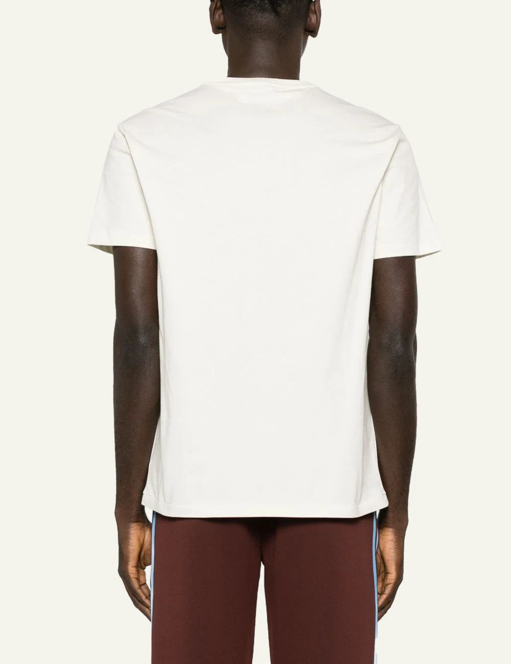 Polo Ralph Lauren cream T-shirt with small embroidered Big Pony logo back model view