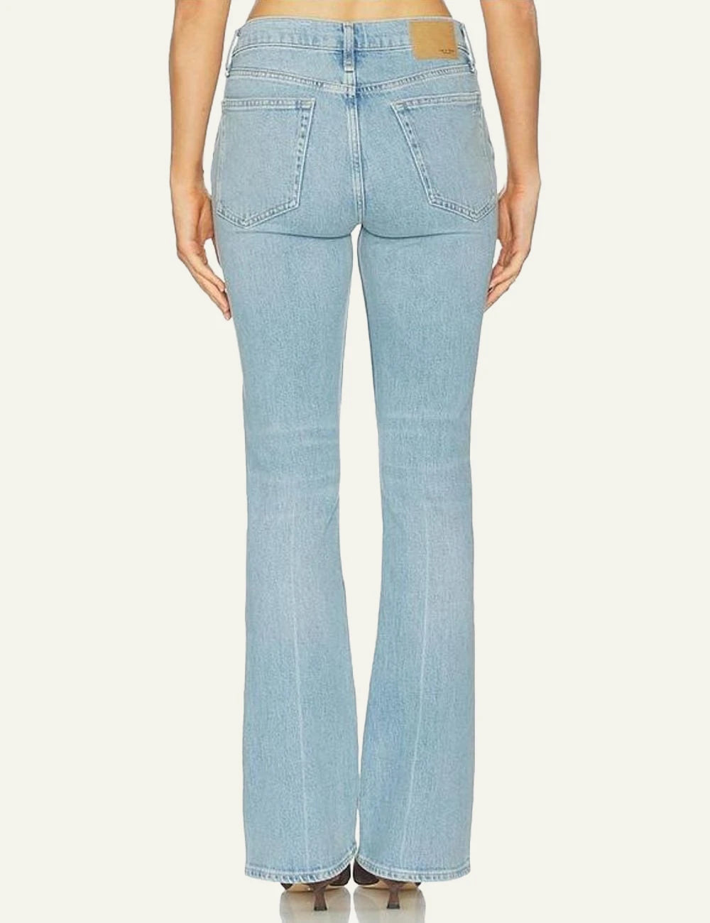Rag & Bone Peyton bootcut jeans light blue back view