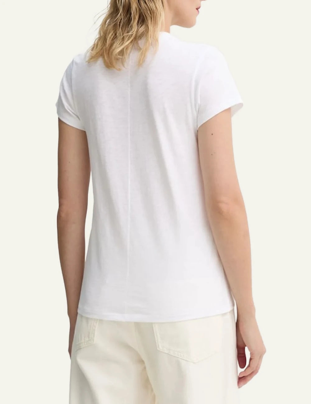 rag & bone pima cotton white t shirt women back view