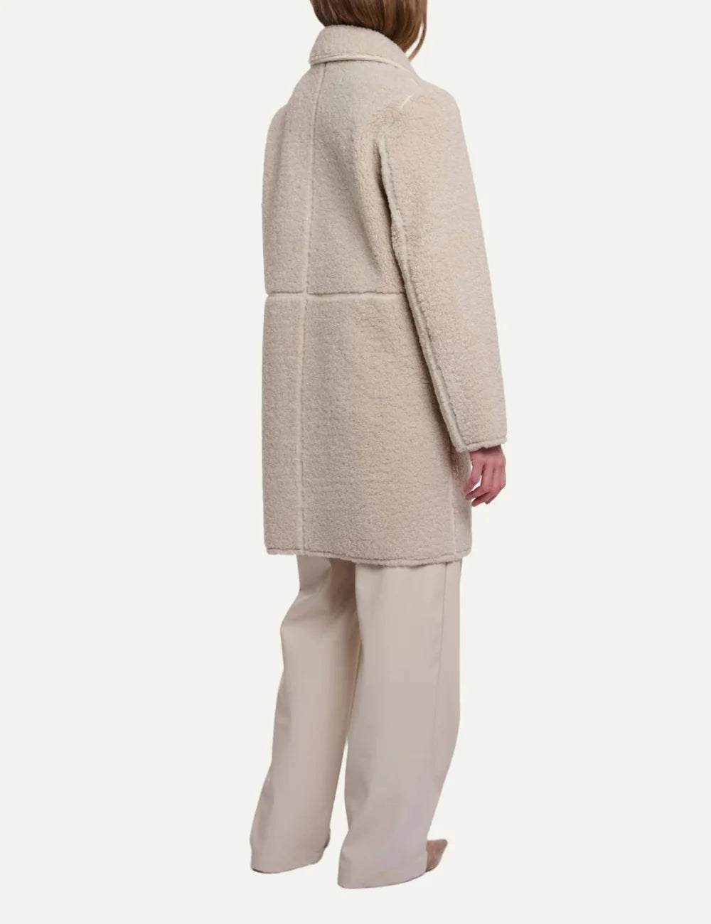 Rino & Pelle women Juna Birch reversible teddy and suede look coat back