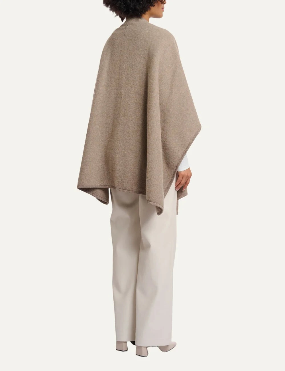 Rino & Pelle women Marwa Toffee soft cape with front belt detail back
