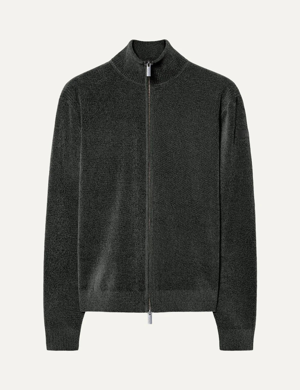 RRD men's forest green chenille full zip cardigan
