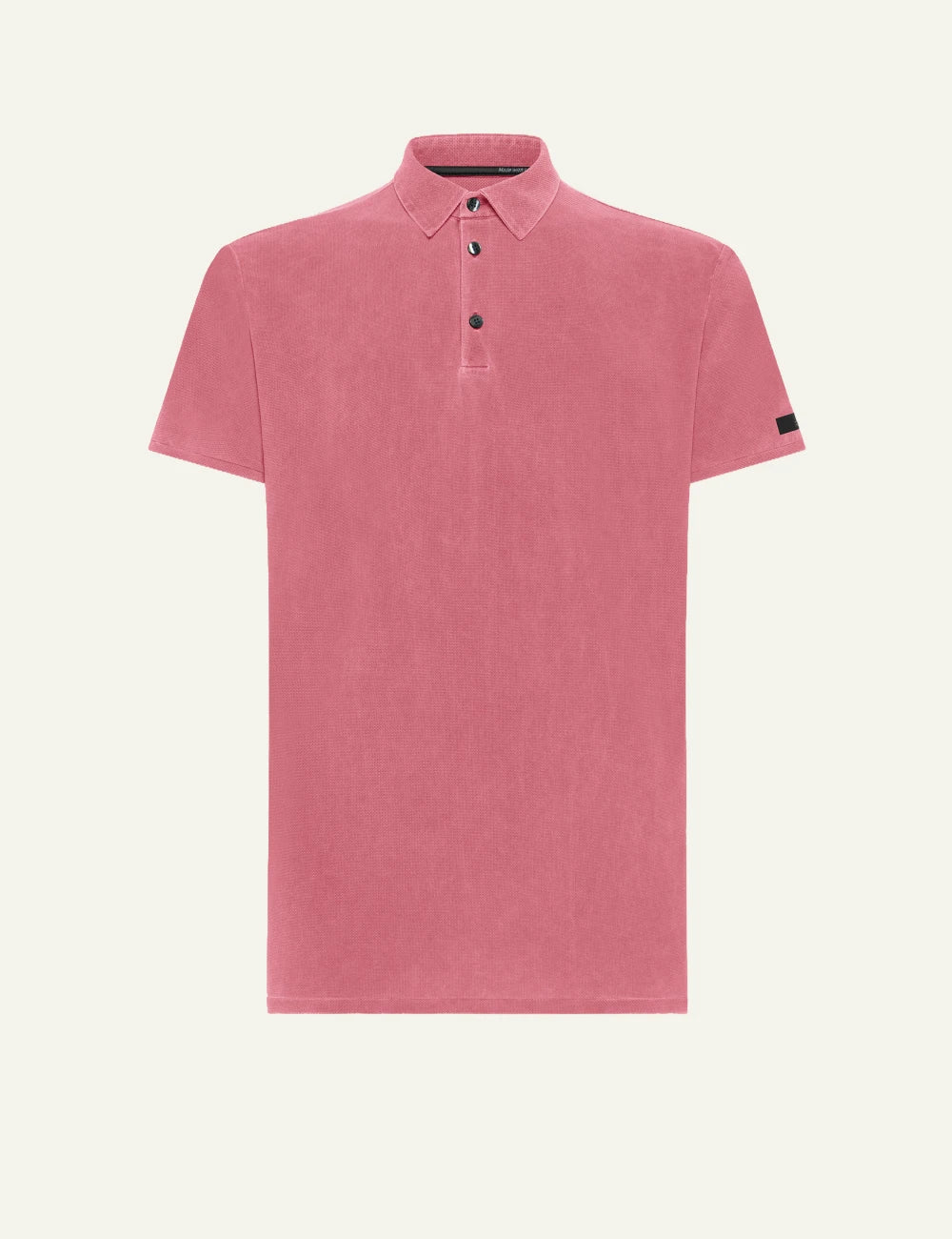 rrd polo shirt pink pique short sleeve front view